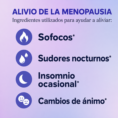 MENO Menopause – Alivio de Sofocos y Sudores Nocturnos – 60 Cápsulas
