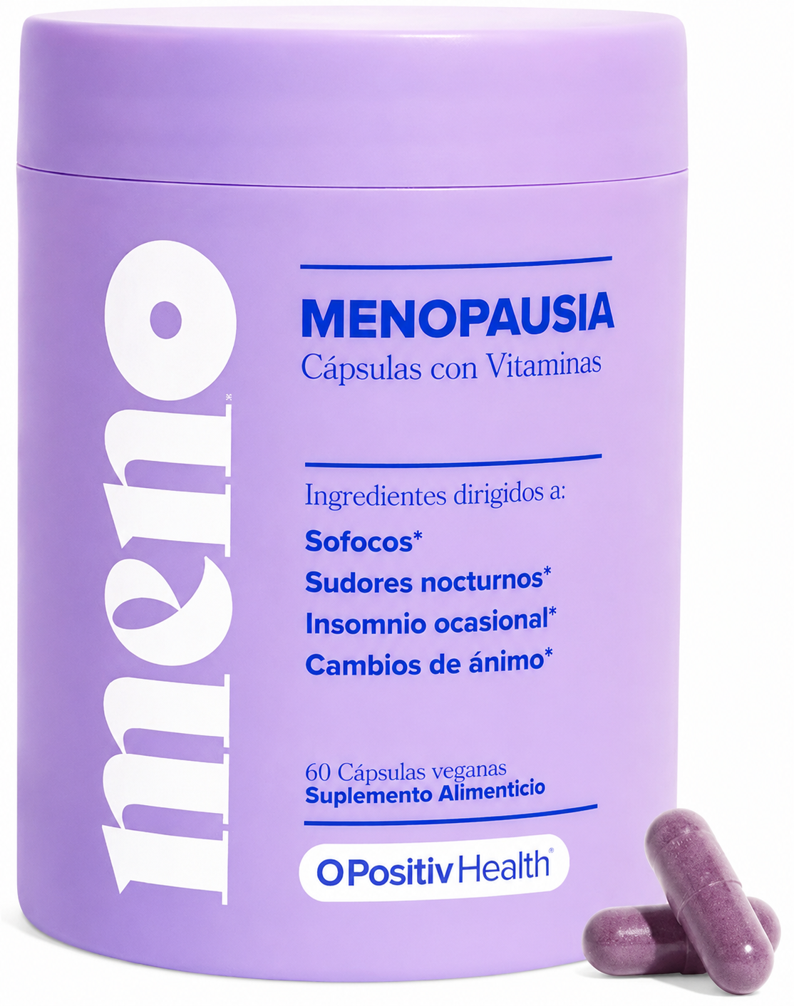 MENO Menopause – Alivio de Sofocos y Sudores Nocturnos – 60 Cápsulas