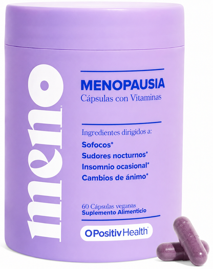 MENO Menopause – Alivio de Sofocos y Sudores Nocturnos – 60 Cápsulas
