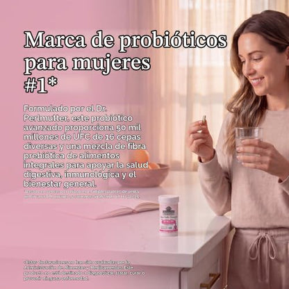 Probióticos Diarios para Mujer – 50 Mil Millones de UFC, 16 Cepas