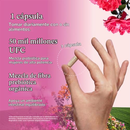 Probióticos Diarios para Mujer – 50 Mil Millones de UFC, 16 Cepas